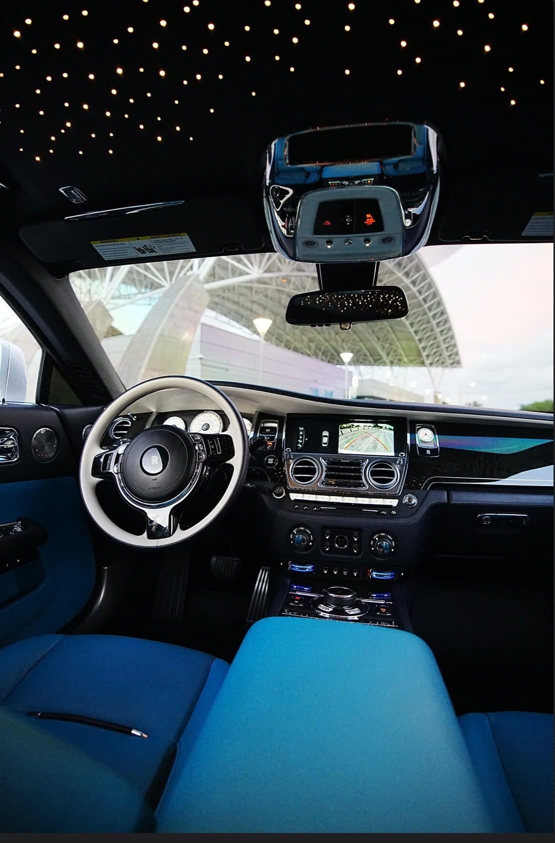 Rolls-Royce interior with starlight headliner